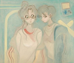 加利福尼亚女孩布面油画，60x70x3.7cm，2019