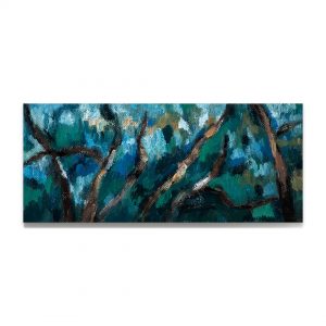 旧树林-布面油画，17x40x3.7cm，2024
