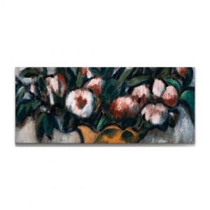 有黄色花瓶的静物画-布面油画，17x40x3.7cm，2024