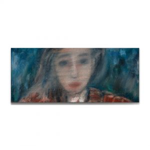 未完成的女性肖像-布面油画，17x40x3.7cm，2024