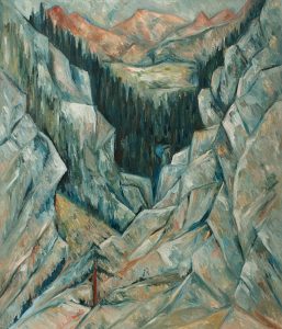 皮安斯山谷-布面油画，60x70x3.7cm，¥840