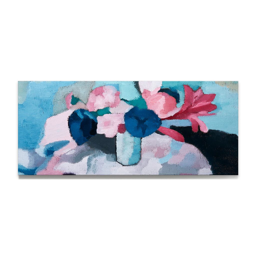 花瓶-布面油画，17x40x3.7cm，2024