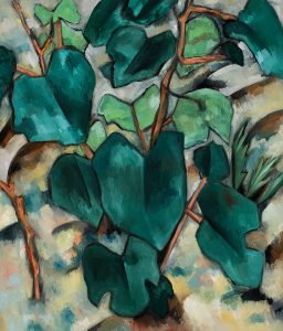 葡萄树-布面油画，60x70x3.7cm，2024