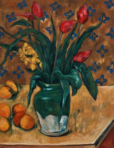有橘子和郁金香的静物画-70x90x3.7cm，¥1840