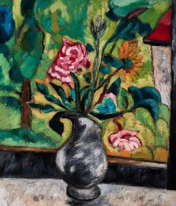 花瓶里的玫瑰花-60x70x3.7cm，2024
