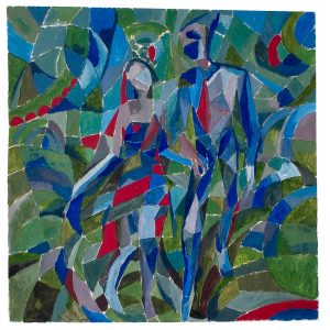 新婚_纸上丙烯，约42.1×42.2cm，2023