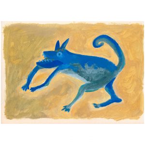青金石精灵_纸上丙烯，20.9×29.5cm，2023
