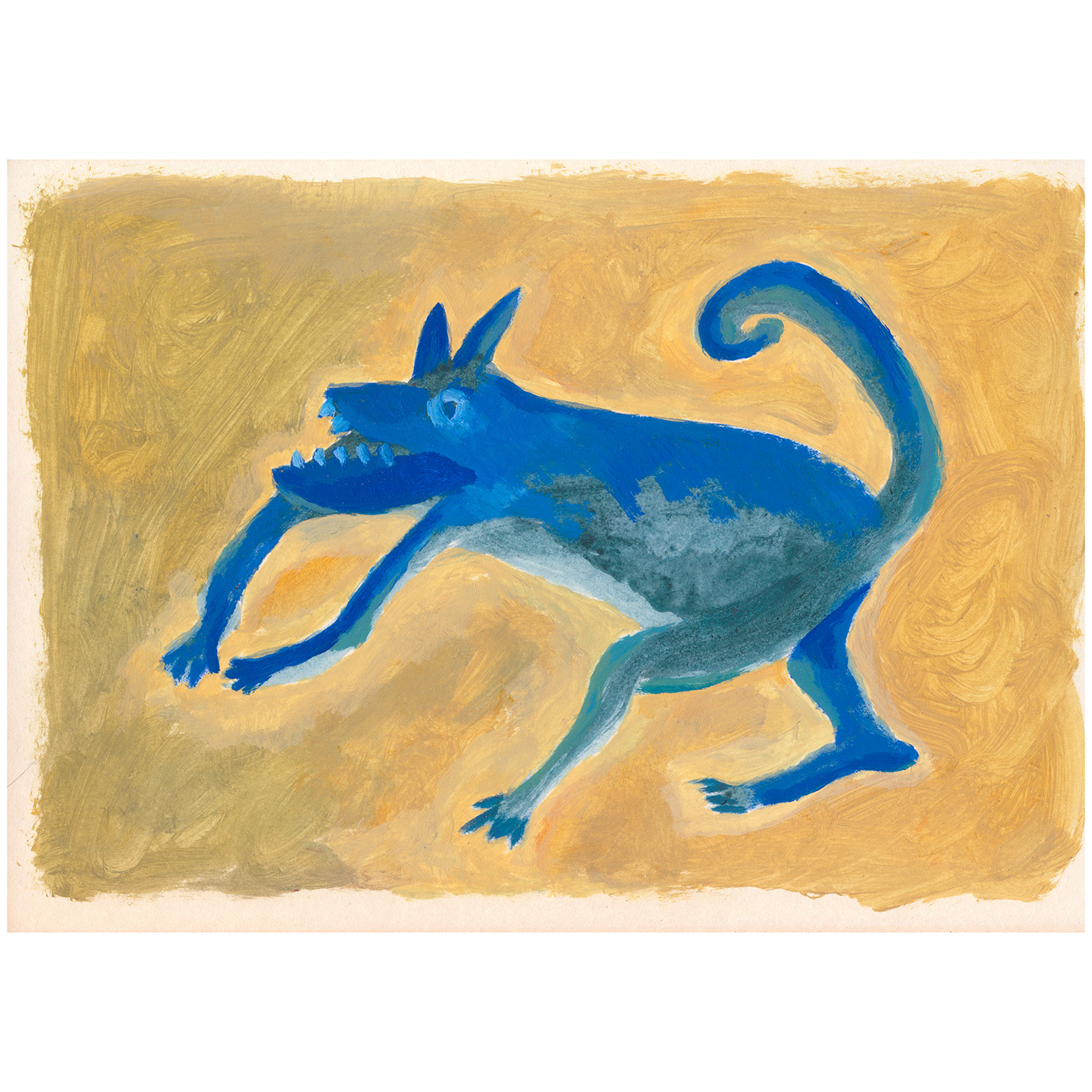 青金石精灵_纸上丙烯，20.9×29.5cm，2023