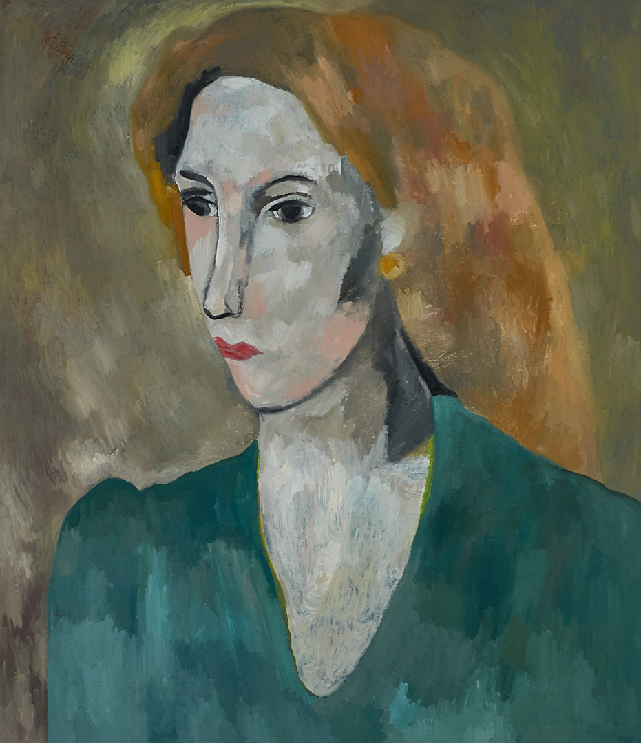 有金发的女人-布面油画，95x110x3.5cm，¥1640
