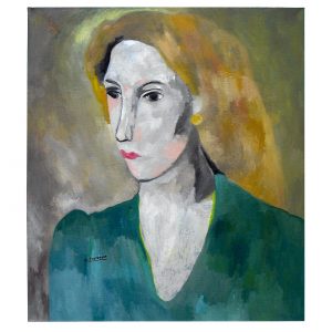 有金发的女人-布面油画，95x110x3.5cm，¥1640