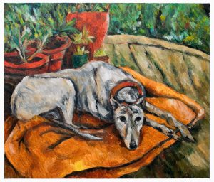 惠比特犬-布面油画-60x70x2.7cm，2017