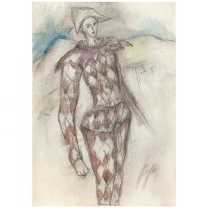 小丑_纸上水彩，14.8×20.9cm，2026
