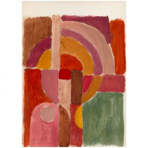 圆形调色01_纸上丙烯，20.9×29.5cm，2023
