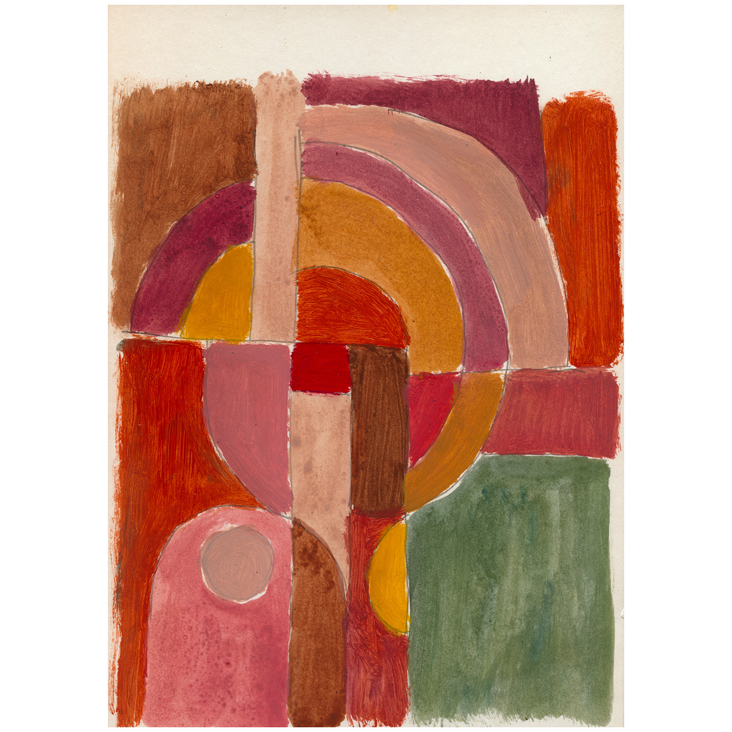 圆形调色01_纸上丙烯，20.9×29.5cm，2023