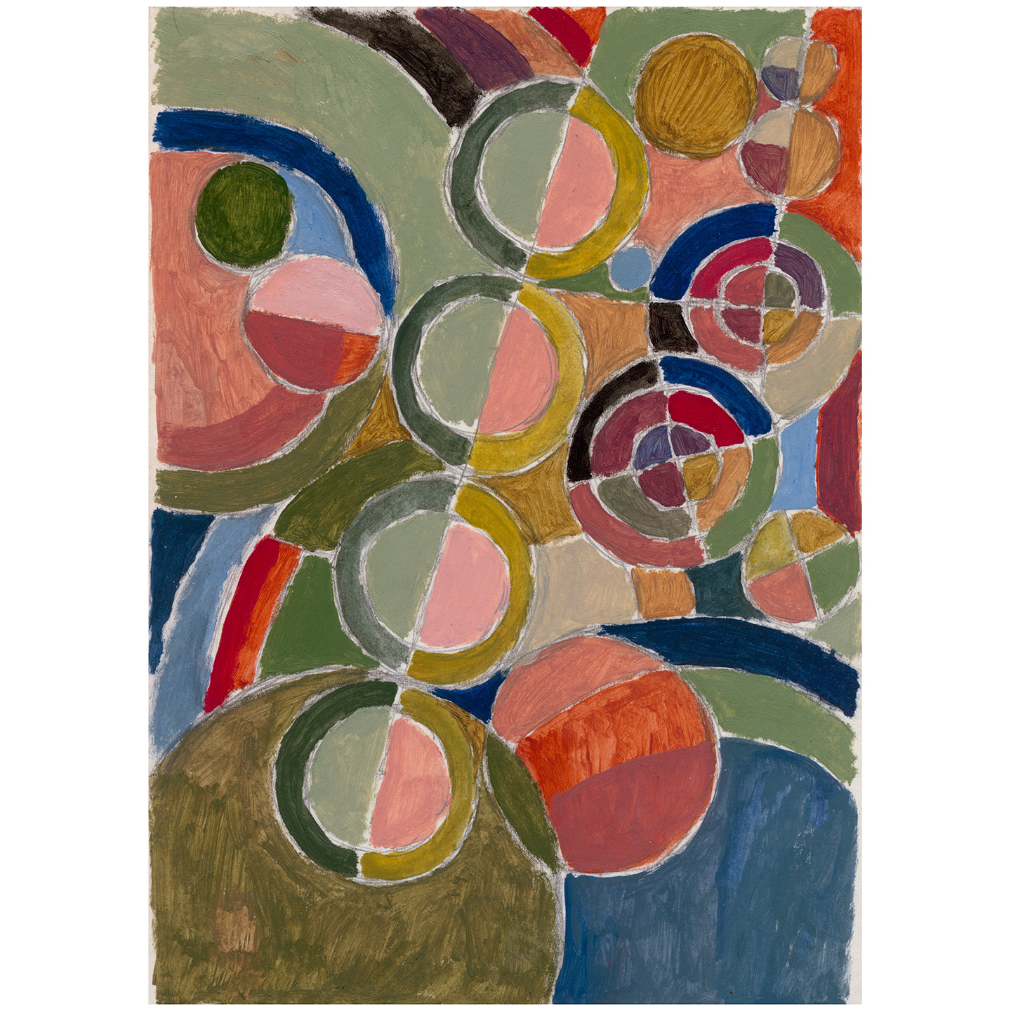 圆形调色02_纸上丙烯，20.9×29.5cm，2023