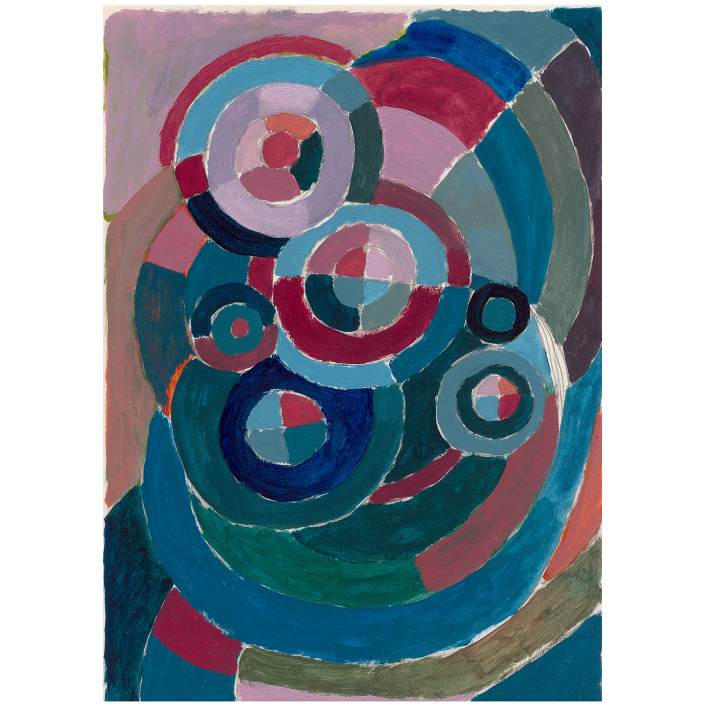 圆形调色03_纸上丙烯，20.9×29.5cm，2023