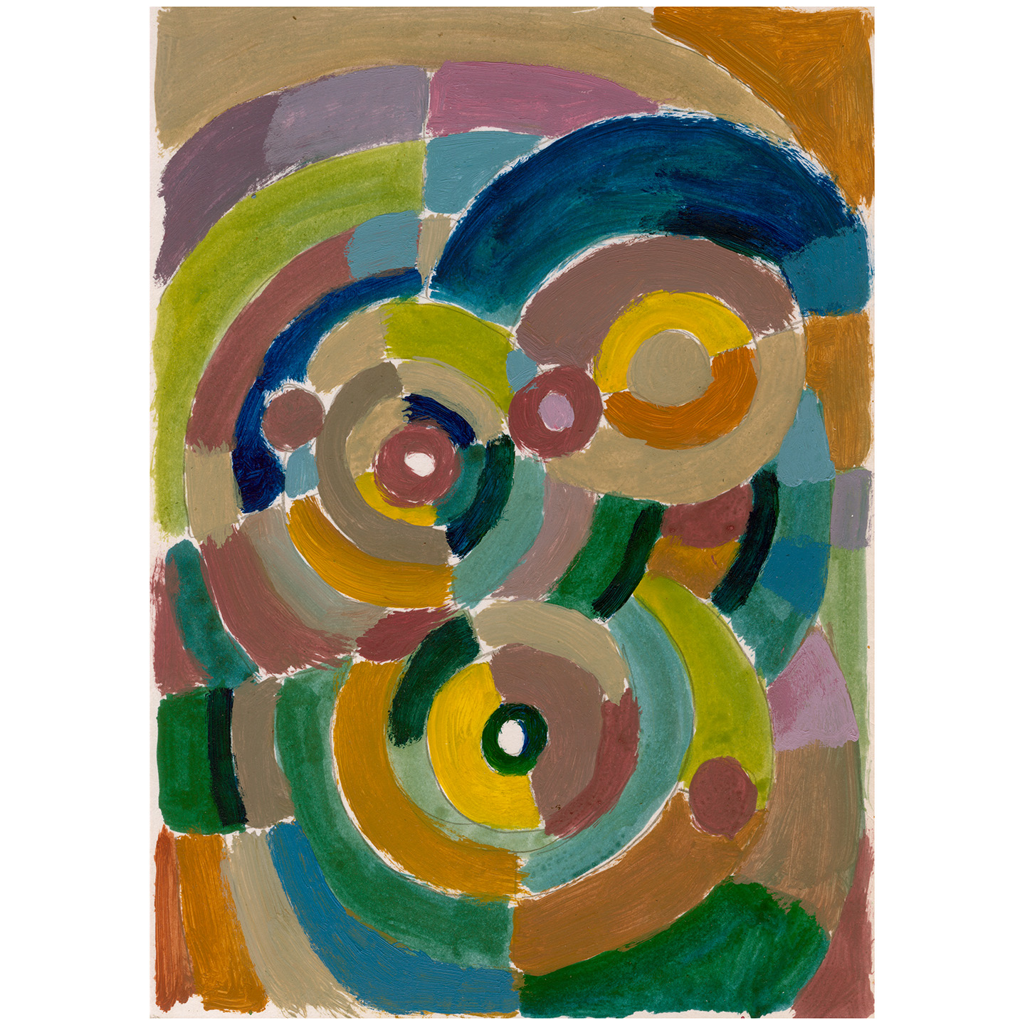 圆形调色05_纸上丙烯，20.9×29.5cm，2023