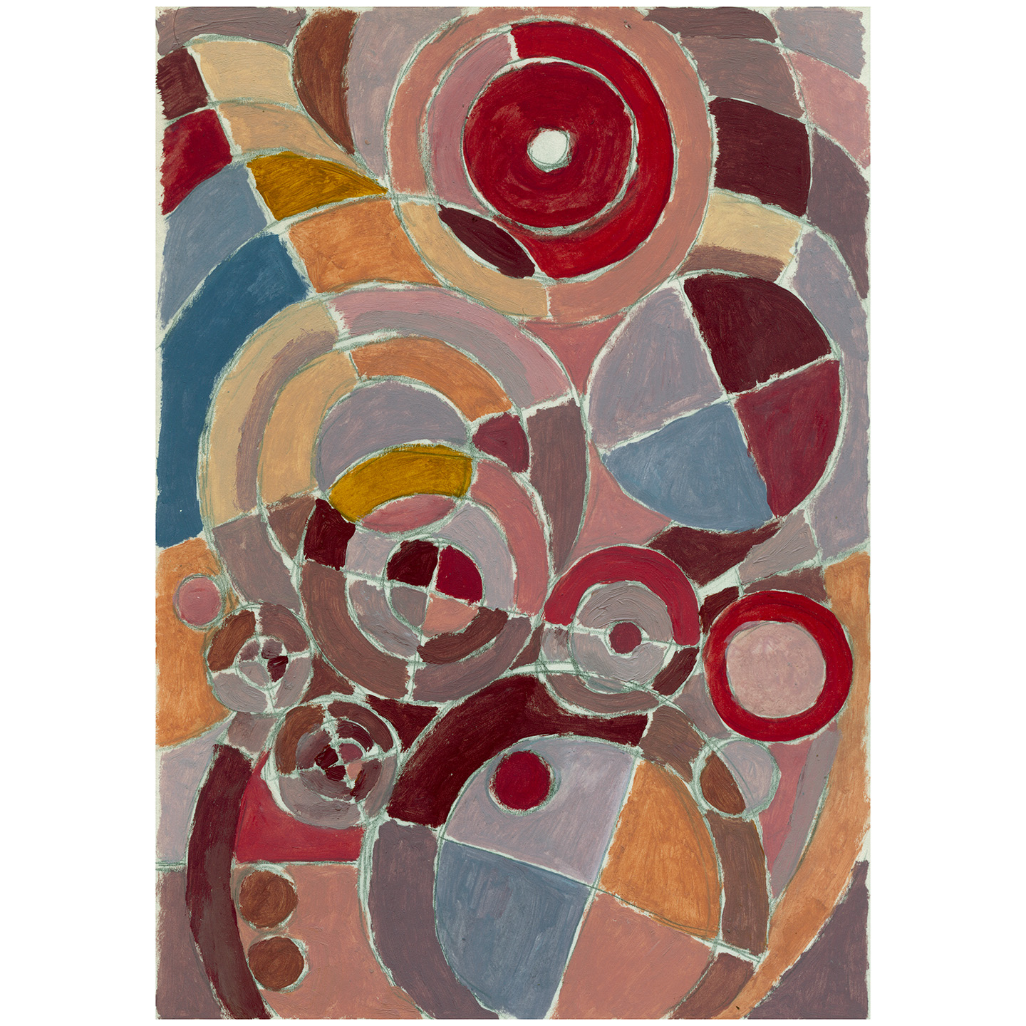 圆形调色06_纸上丙烯，20.9×29.5cm，2023