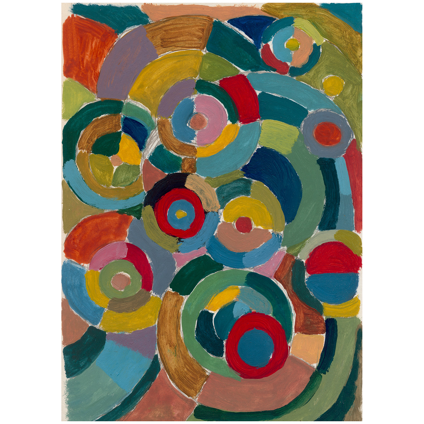 圆形调色09_纸上丙烯，20.9×29.5cm，2023