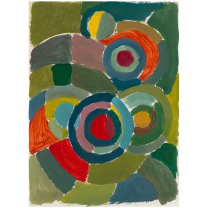 圆形调色12_纸上丙烯，20.9×29.5cm，2023