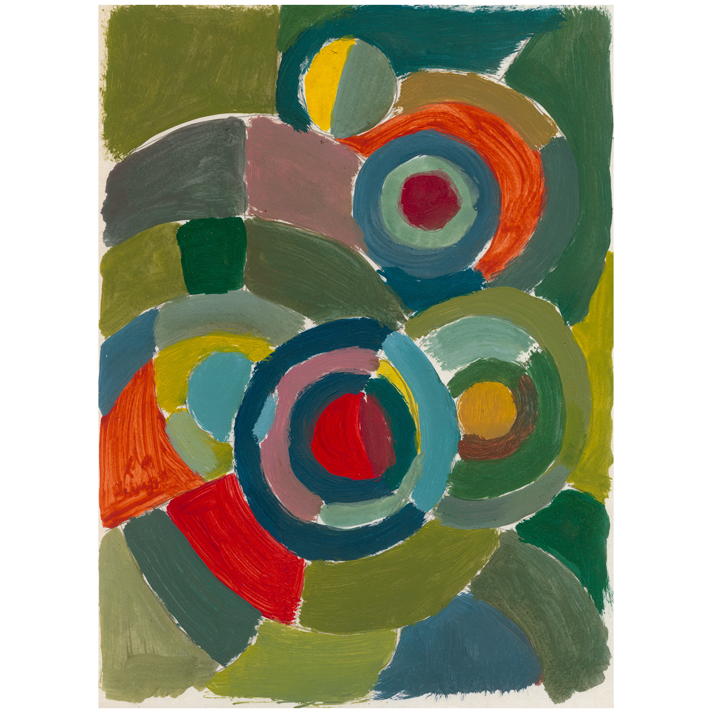 圆形调色12_纸上丙烯，20.9×29.5cm，2023