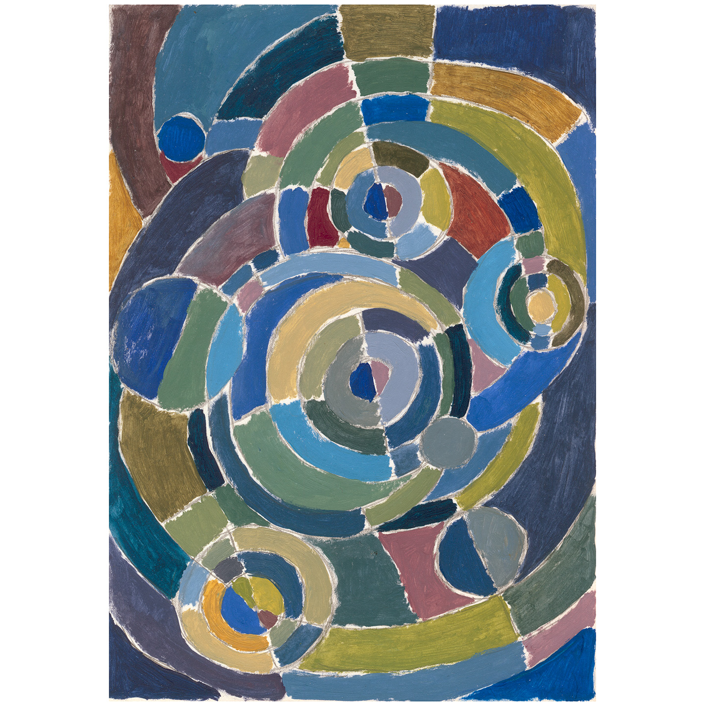 圆形调色13_纸上丙烯，20.9×29.5cm，2023