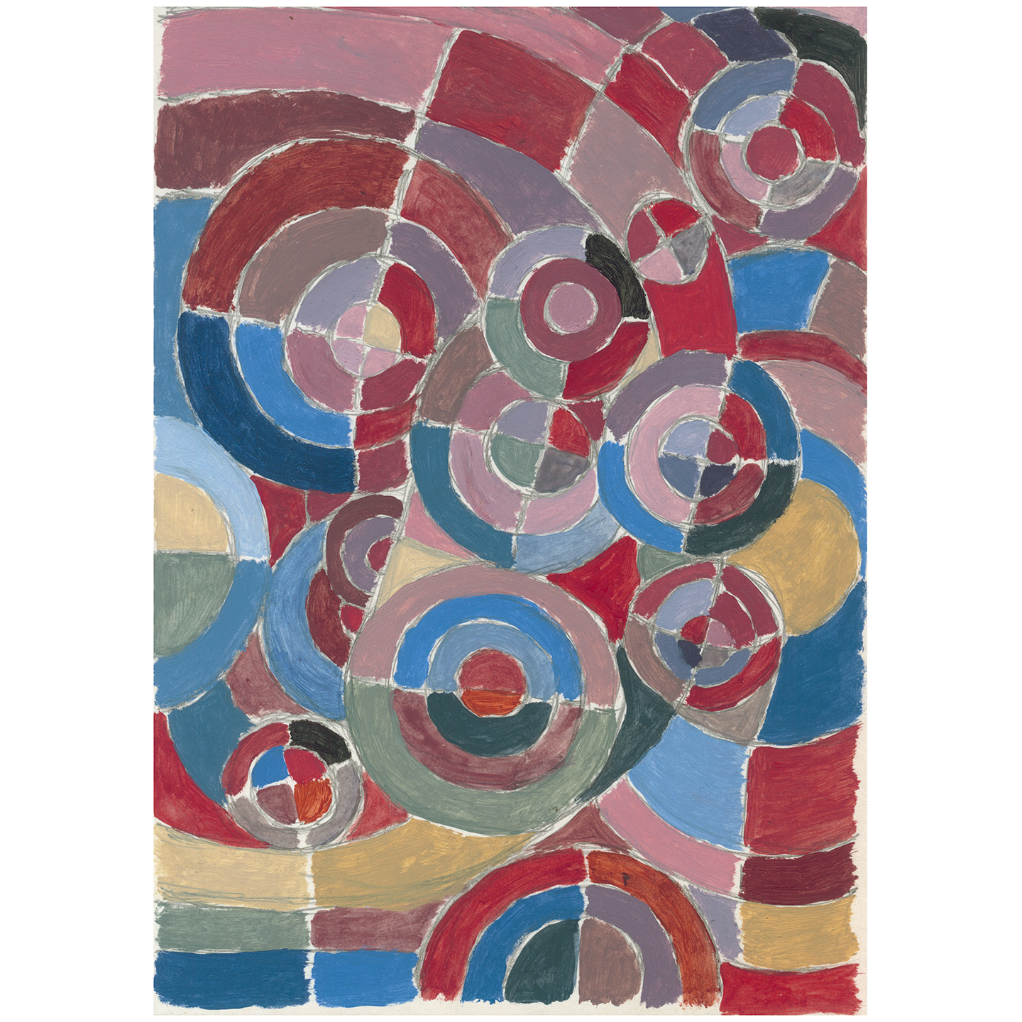 圆形调色14_纸上丙烯，20.9×29.5cm，2023