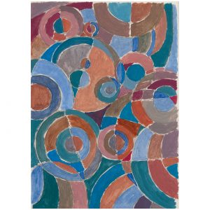 圆形调色15_纸上丙烯，20.9×29.5cm，2023