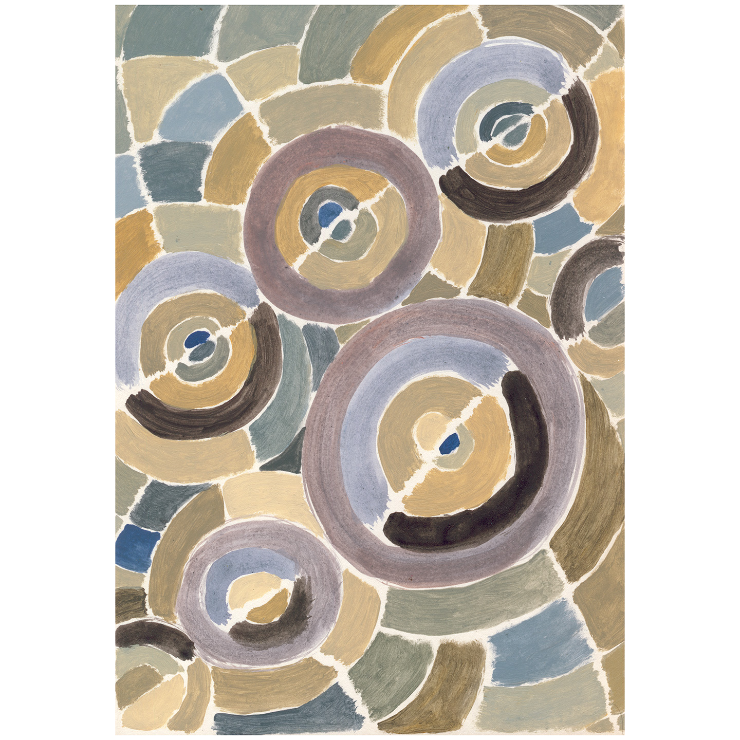 圆形调色17_纸上丙烯，20.9×29.5cm，2023