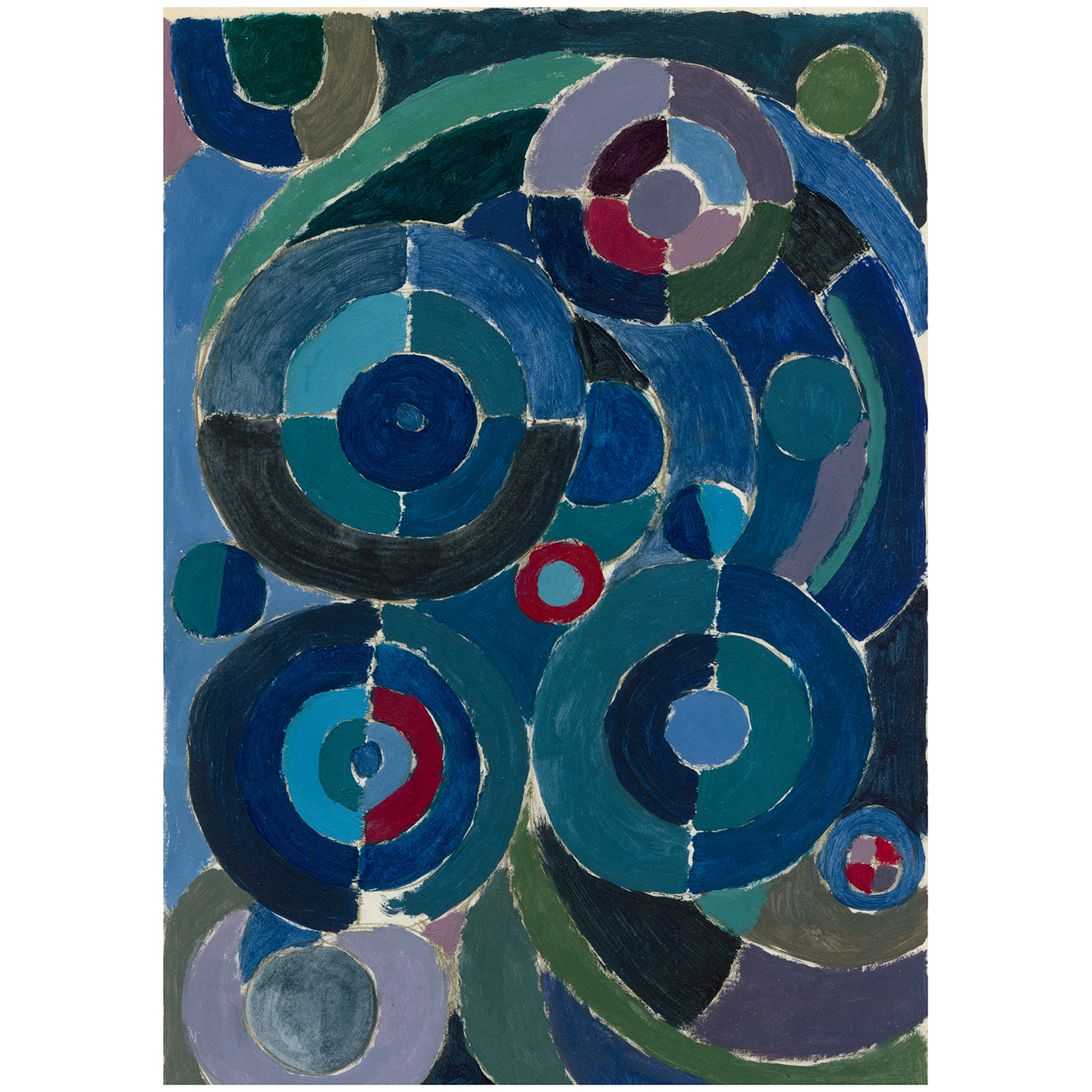 圆形调色18_纸上丙烯，20.9×29.5cm，2023