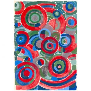 圆形调色19_纸上丙烯，20.9×29.5cm，2023