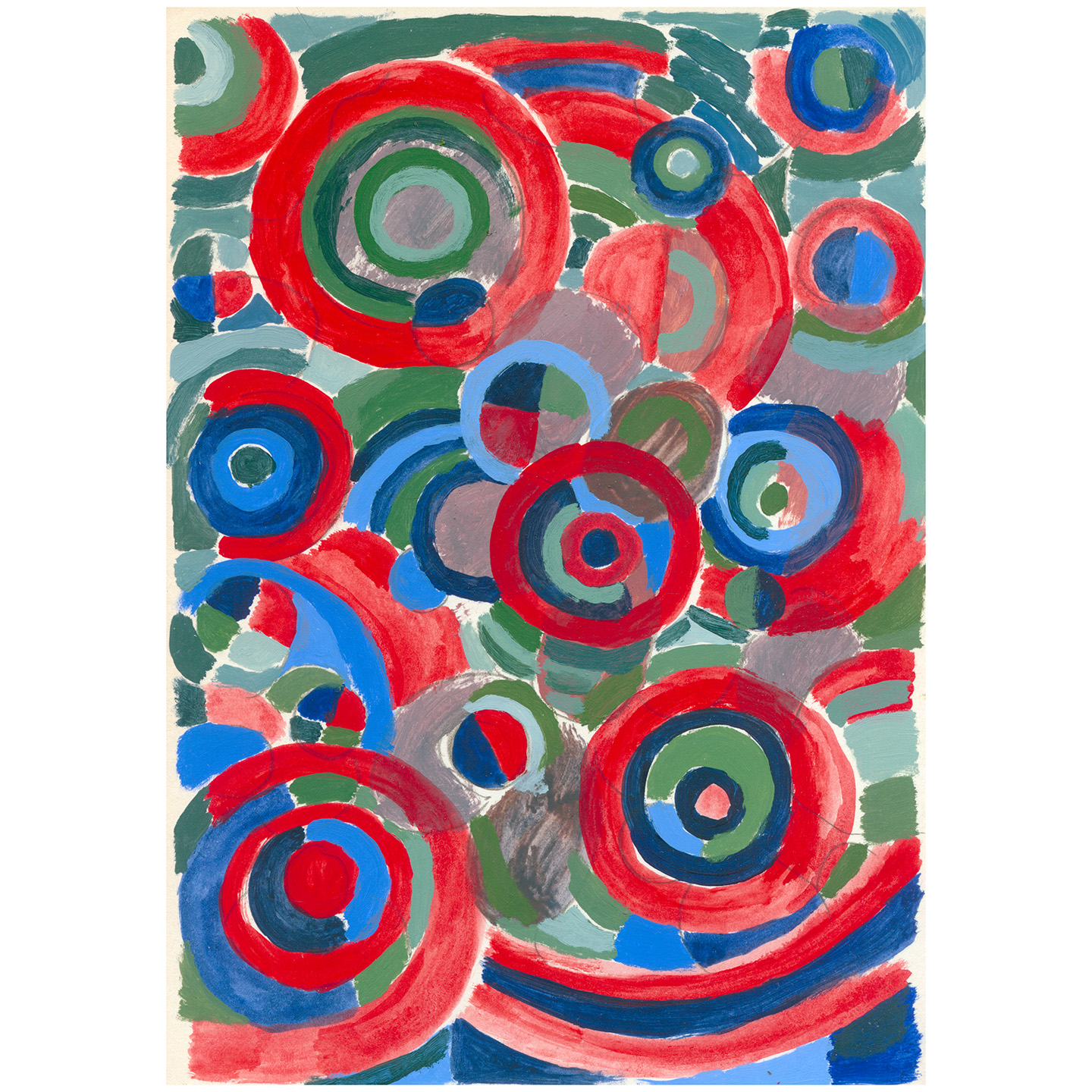 圆形调色19_纸上丙烯，20.9×29.5cm，2023