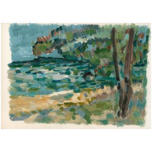 海边的树_纸上丙烯，20.9×29.5cm，2023