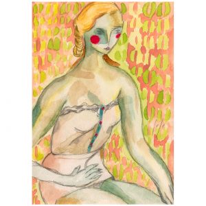穿睡衣的女人_纸上水彩，14.8×20.9cm，2026