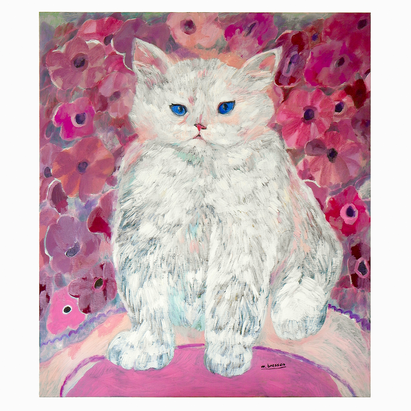 波斯猫_布面油画，95x110x3.7cm，2026