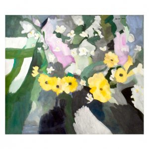 翅膀与花束_布面油画，95x110x4.2cm，¥2600