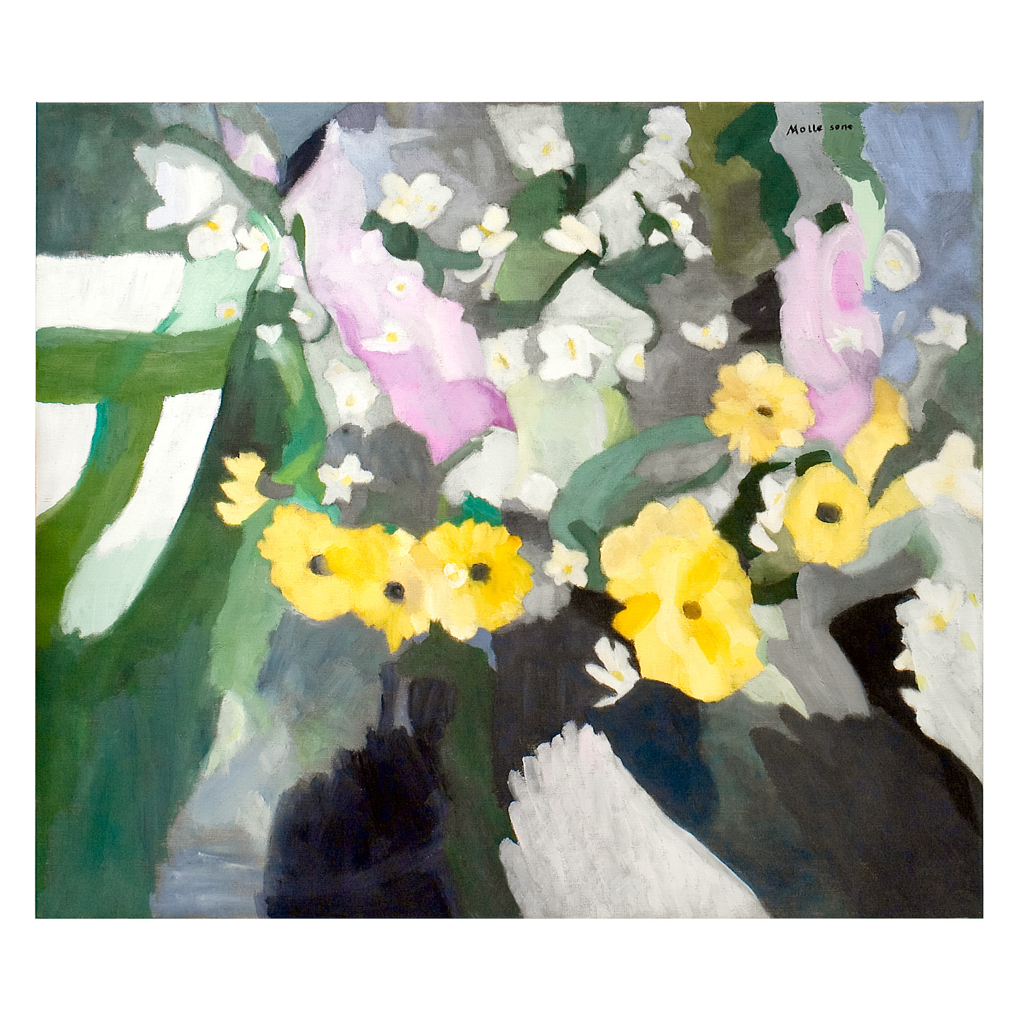 翅膀与花束_布面油画，95x110x4.2cm，2026